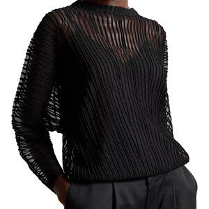 Ted Baker Nellay Sheer Striped Knit Top